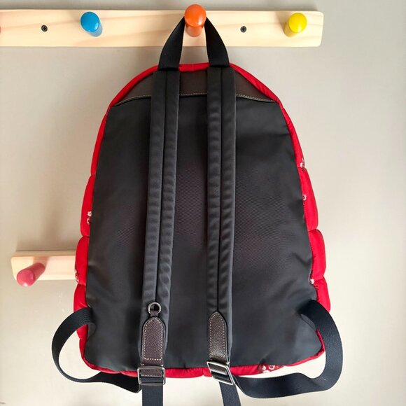 Coach Quilted Puffer Charlie Backpack in Red "Baby Bouquet" Floral Print F30667 - Picture 10 of 14
